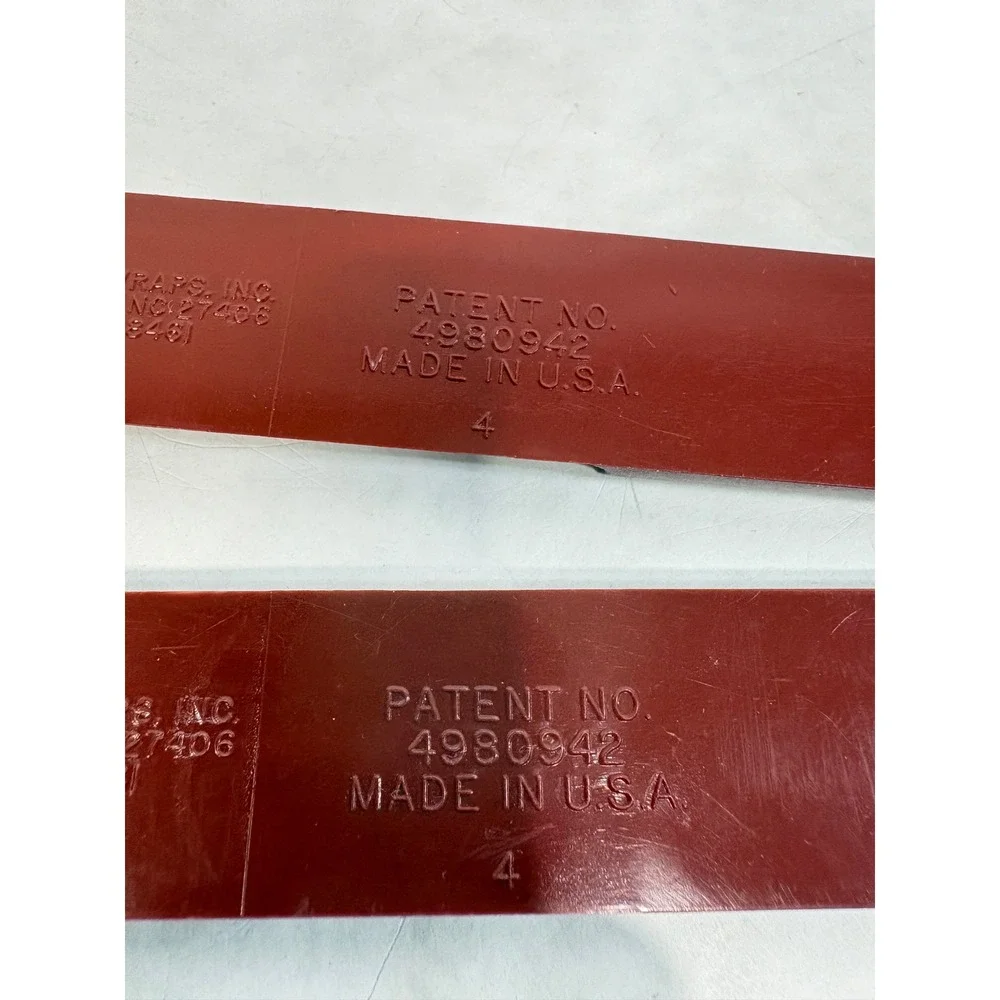 Vintage Innisbrook Wraps Gift Wrap Cutter Parts‎ Patent 4980942 Red Set of 2 USA